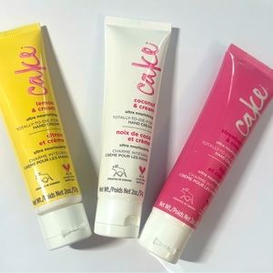Set of 3 Cake Ultra Nourishing Hand Cream.  New & Sealed Coconut, Lemon & Straw